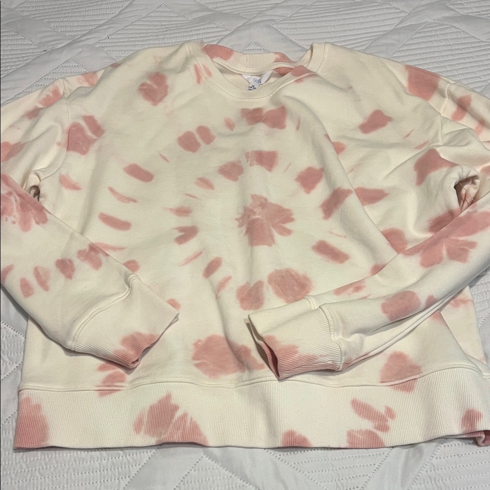 Cream & Blush Tie-Dye Crewneck Sweatshirt